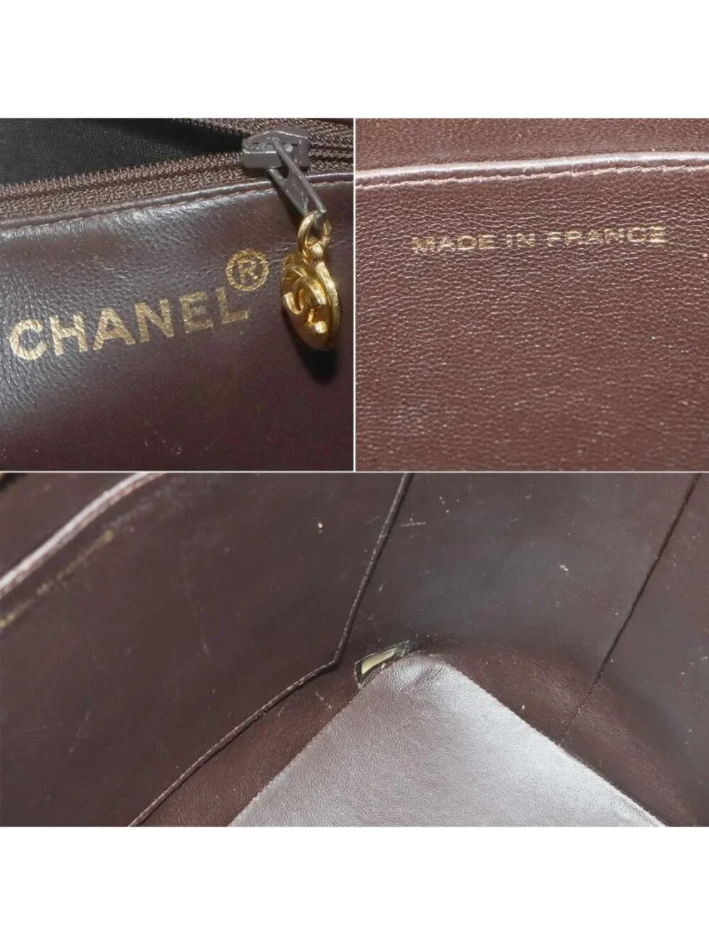 Chanel Reissue Tote Bag Caviar Leather Dark Brown Gold Vintage Medallion